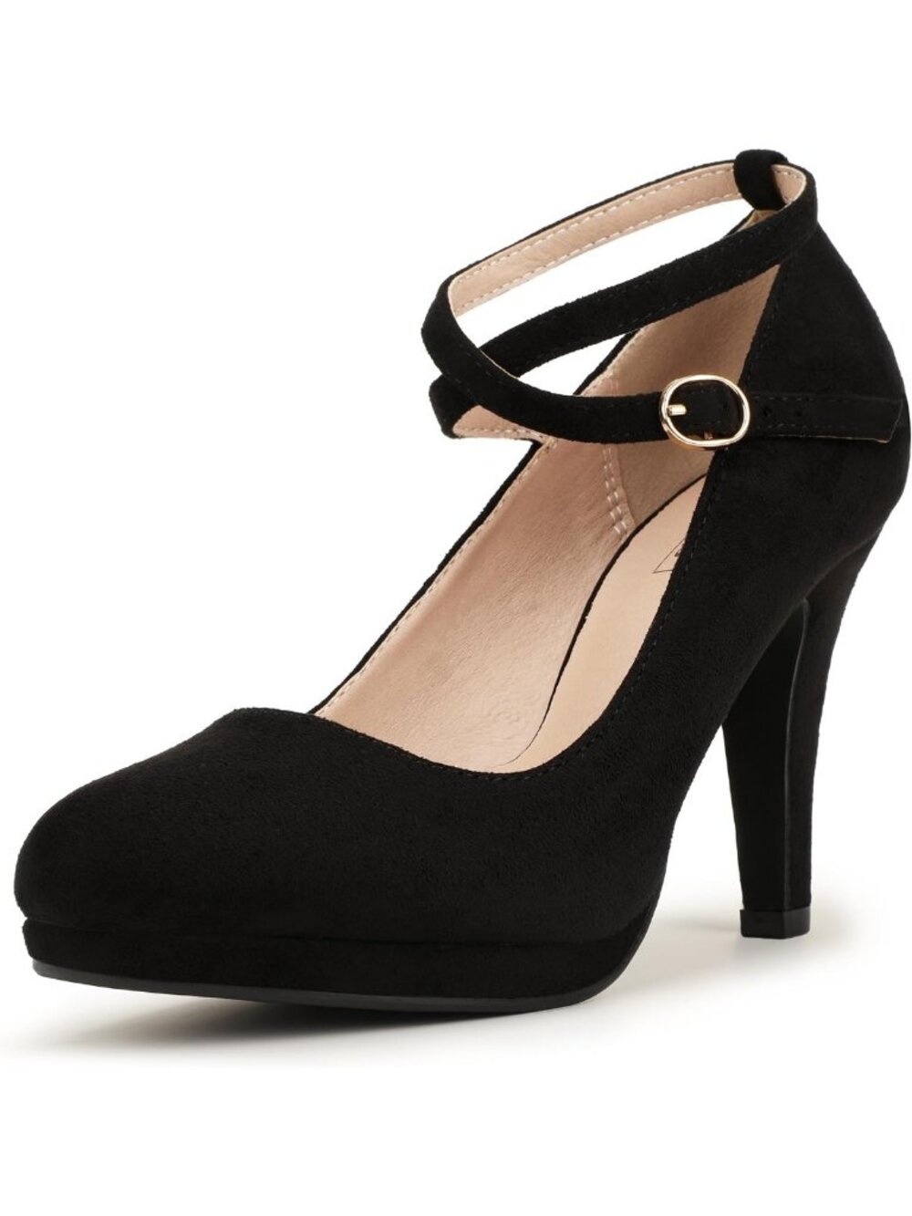 Stylish Closed Toe Cross Ankle Strap Platform Heels for Women - Chic